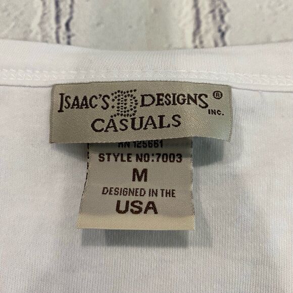 Isaac’s Designs T-Shirt Women's Size M White KC & the Sunshine Band Rhinestone - Picture 3 of 8